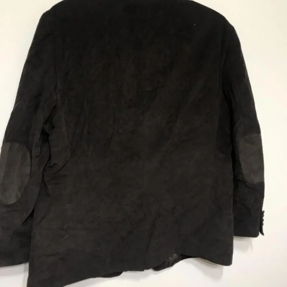 Chaps Corduroy Elbow Patches Blazer Mens 42 R Sport Coat Jacket 2 Button Brown